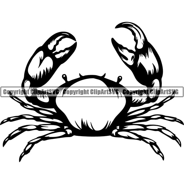Crab 4rf5 ClipArt SVG File