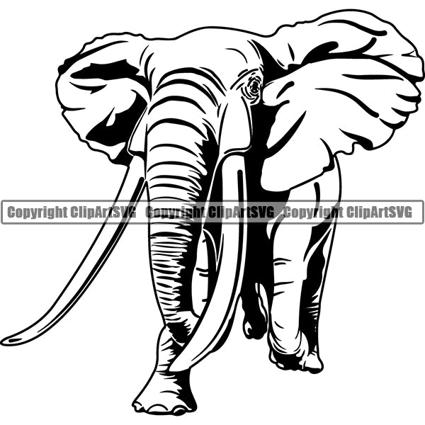 Elephant Animal ClipArt SVG