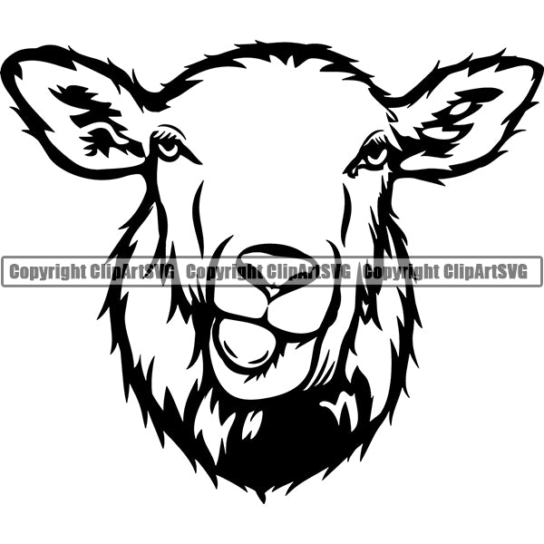 Sheep Animal ClipArt SVG