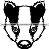 Badger Animal ClipArt SVG