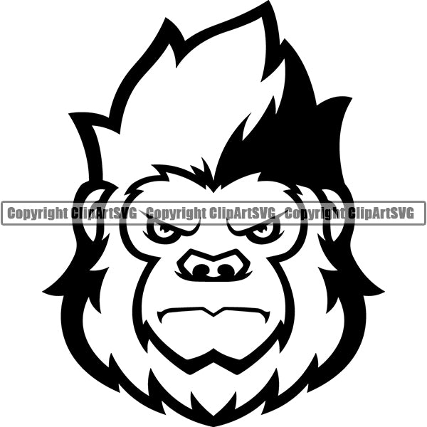 Gorilla Animal ClipArt SVG