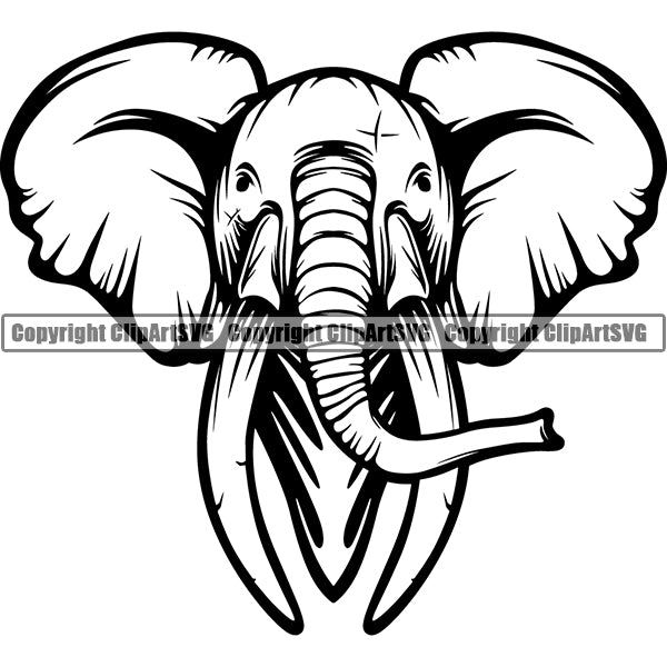 Elephant Animal ClipArt SVG