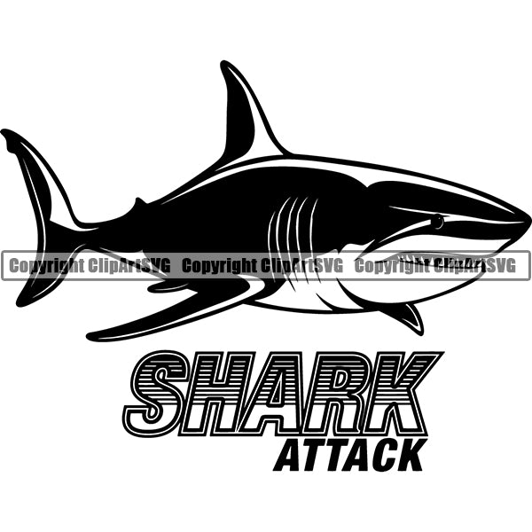 Shark Animal ClipArt SVG