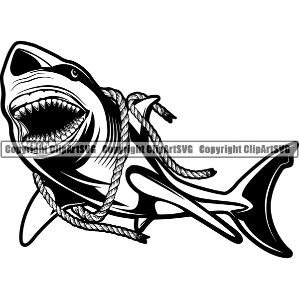 Shark Hammerhead Animal ClipArt SVG