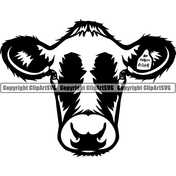 Cow h8j4ab ClipArt SVG File