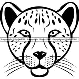 Cheetah Leopard Jungle Big Cat Animal ClipArt SVG