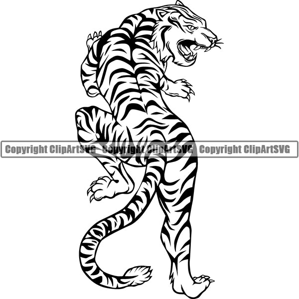 Tiger Animal ClipArt SVG