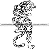 Tiger Jungle Big Cat Cat Animal ClipArt SVG
