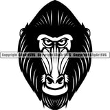 Baboon Animal ClipArt SVG