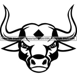 Bull dc5b ClipArt SVG File