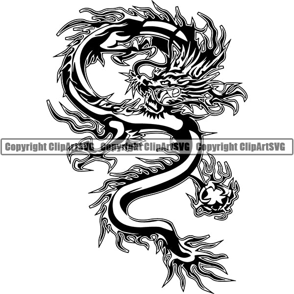 Dragon Animal ClipArt SVG