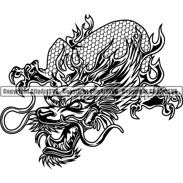 Dragon Animal ClipArt SVG