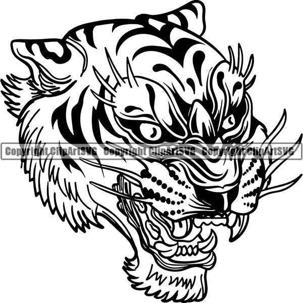 Tiger Animal ClipArt SVG