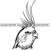 Cockatiel Bird Animal ClipArt SVG