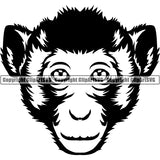 Monkey Ape Primate Animal ClipArt SVG