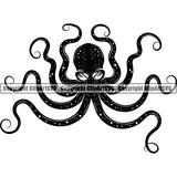 Octopus Shellfish Seafood Fish Animal ClipArt SVG