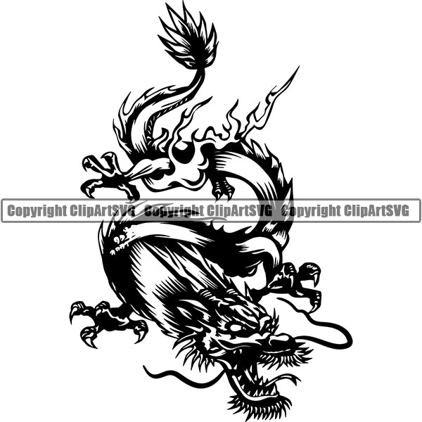 Dragon Animal ClipArt SVG