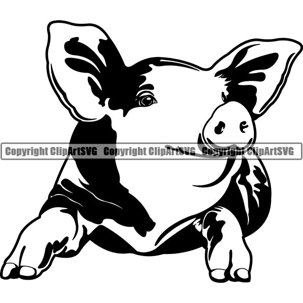 Pig Animal ClipArt SVG