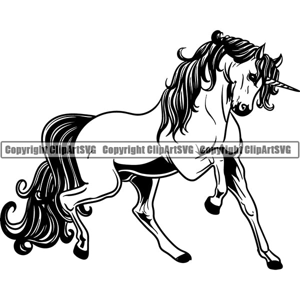 Unicorn Animal ClipArt SVG