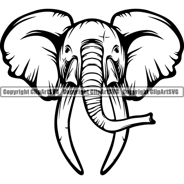Elephant Animal ClipArt SVG