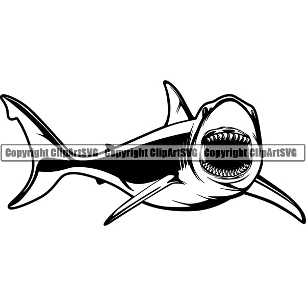 Shark Animal ClipArt SVG