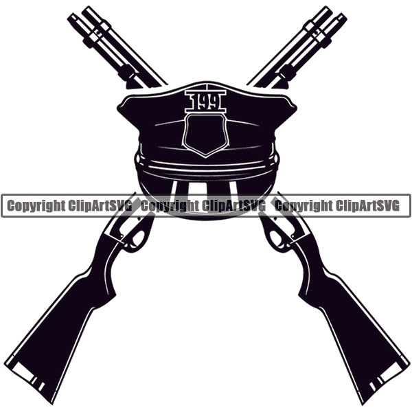 Occupation Police Officer Cop Logo Hat Shotgun Gun 2.jpg