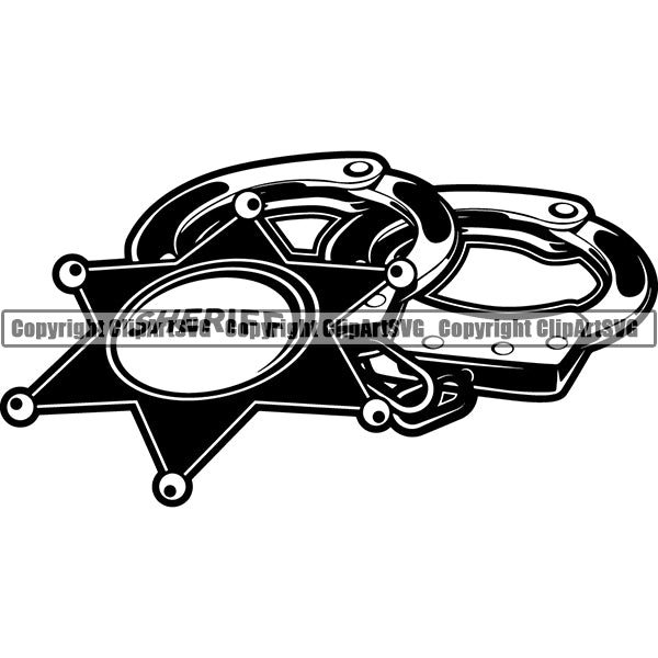 Occupation Police Officer Cop Logo Handcuffs Badge fvg5.jpg