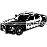 Occupation Police Officer Cop Car ClipArt SVG