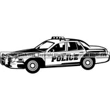 Occupation Police Officer Cop Car ClipArt SVG