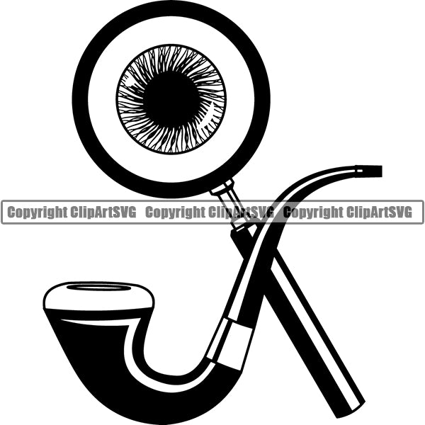 Occupation Police Officer Cop Logo Detective Private Investigator Magnifying Glass Pipe 6hhn4ec.jpg