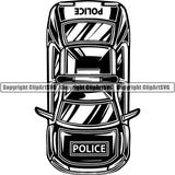 Occupation Police Officer Cop Car ClipArt SVG