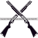 Occupation Police Officer Cop Logo Shotgun Gun ClipArt SVG