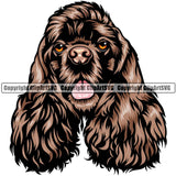 Cocker Spaniel Dog Breed Head Color ClipArt SVG