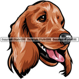 Cocker Spaniel Dog Breed Head Color ClipArt SVG