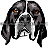 English Pointer Dog Breed Head Color ClipArt SVG
