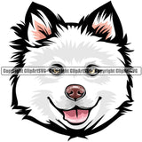 Finnish Lapphund Dog Breed Head Color ClipArt SVG