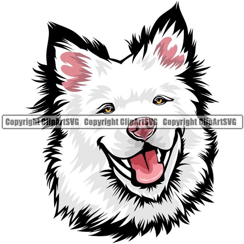 Finnish Lapphund Dog Breed Head Color ClipArt SVG