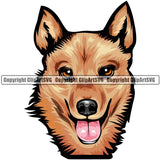 Finnish Spitz Dog Breed Head Color ClipArt SVG