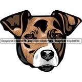 Jack Russell Terrier Dog Breed Head Color ClipArt SVG
