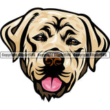 Labrador Retriever Dog Breed Head Color ClipArt SVG