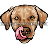 Labrador Retriever Dog Breed Head Color ClipArt SVG