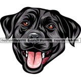 Labrador Retriever Dog Breed Head Color ClipArt SVG