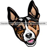 Rat Terrier Dog Breed Head Color ClipArt SVG