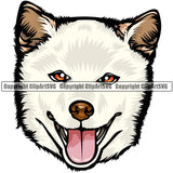 Shiba Inu Dog Breed Head Color ClipArt SVG