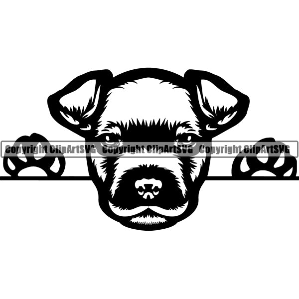 American Staffordshire Terrier Peeking Dog Breed ClipArt SVG