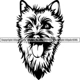 Caine Terrier Dog Breed Head Face ClipArt SVG