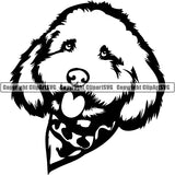 Cockapoo Dog Breed Head Face ClipArt SVG