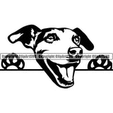Jack Russell Terrier Peeking Dog Breed ClipArt SVG