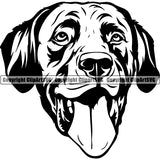 Labrador Retriever Dog Breed Head Face ClipArt SVG
