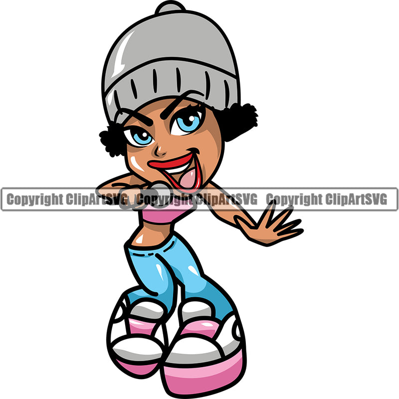 Black Woman Big Eyes African American Afro Nubian Queen ClipArt SVG